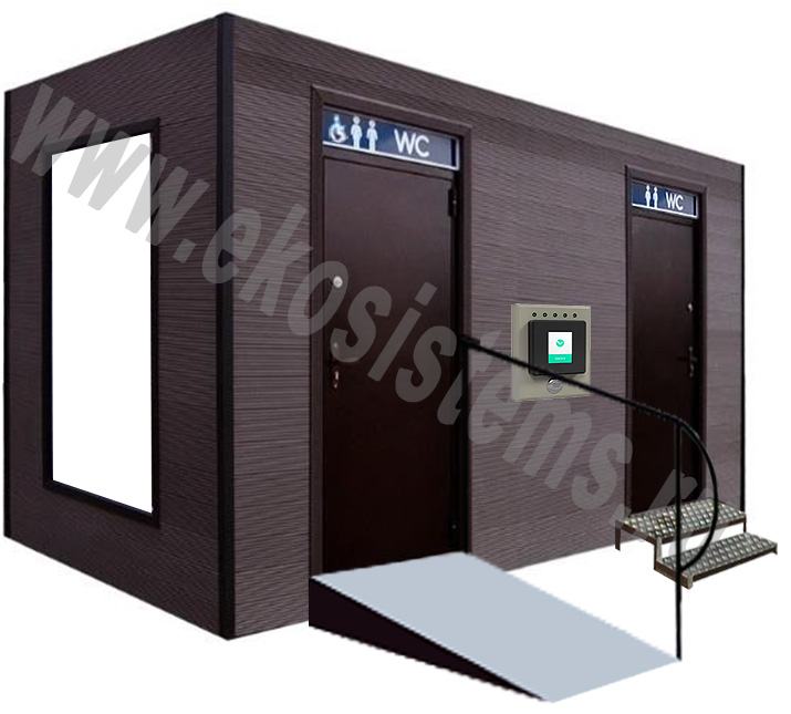 картинка Сетевой туалетный модуль "АМ-5" с терминалом оплаты cетевые туалетные модули